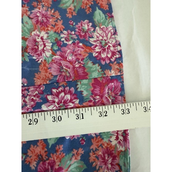 VTG 80s Laura Ashley Dress US 8 Blue Floral Fit Flare Strapless Sundress Pockets - Picture 10 of 10